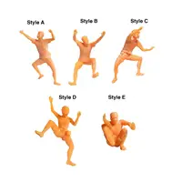 1/64 Rock Climbing Figures Desktop Ornament Collections Fairy Garden Diorama Scenery Train Railway Model Figurines Ornaments 1