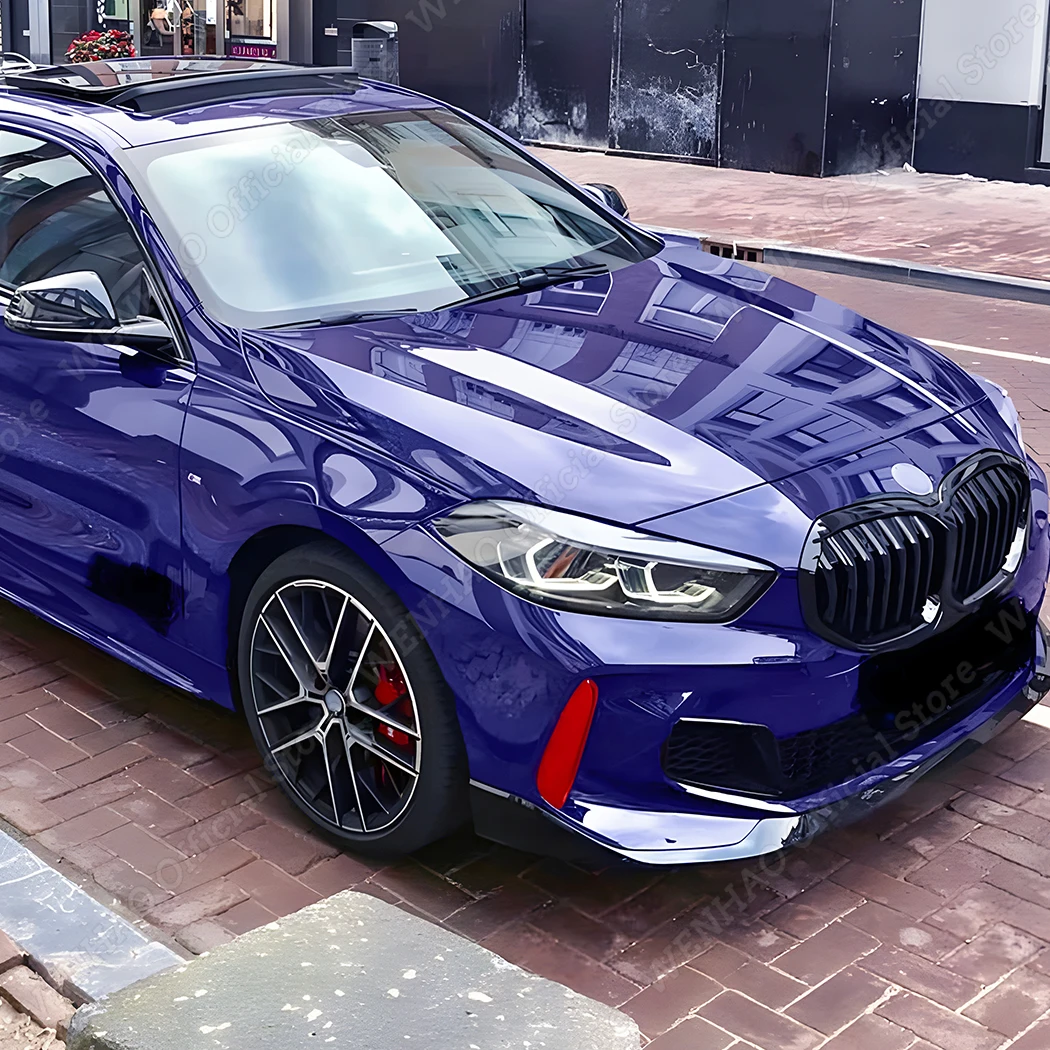레드 프론트 스플리터 범퍼 에어벤트 블레이드 스포일러 바디 키트, ABS 플라스틱 장식, BMW 1 시리즈 F40 M-PACK 및 M135i 2019-2024