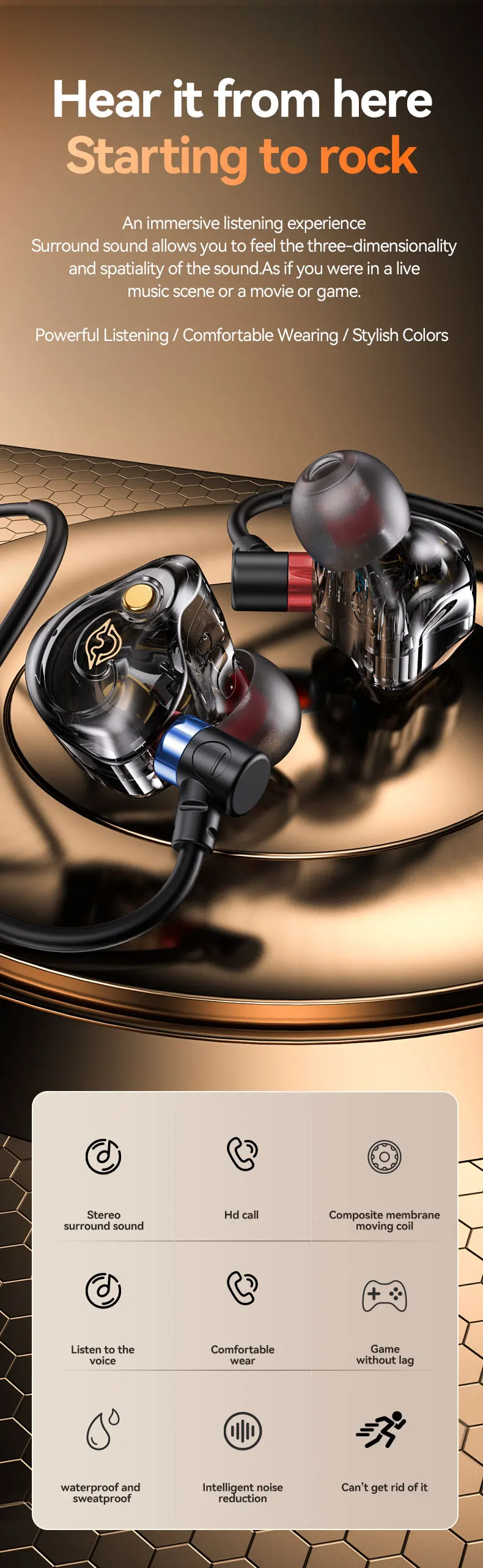 Gaming Wired Headphones 8d Surround Sound With Mic Type C 3.5mm_voghion.com