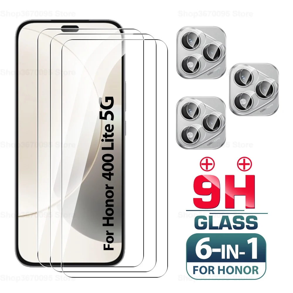 Szkło hartowane 6w1 Honor400Lite do Honor x8c x9c Smart 400 Lite x8b x7c x50i＋ Osłona ekranu obiektywu przyjazdowa X 8c 400Lite