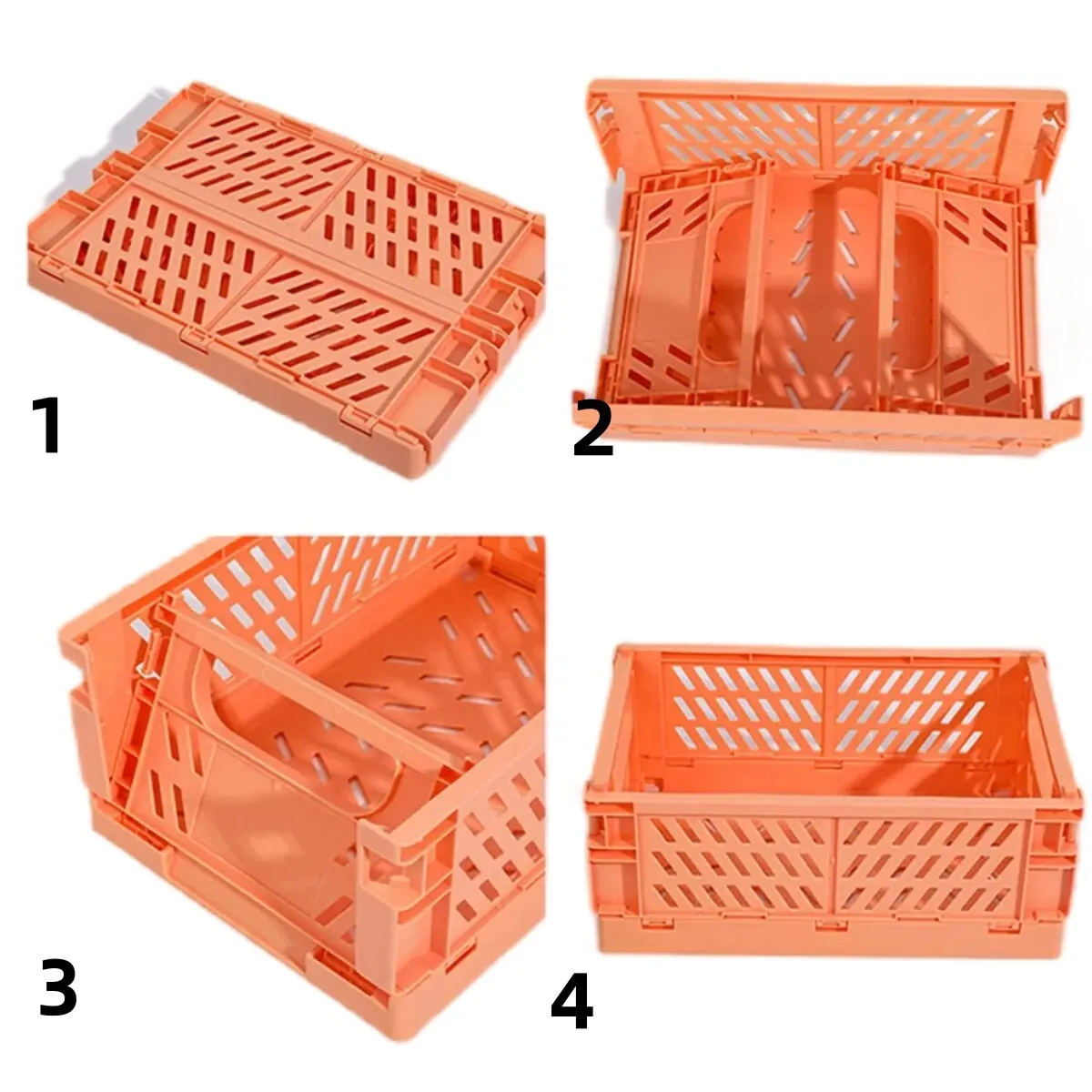 Desktop Storage Box Table Top Folding Plastic
