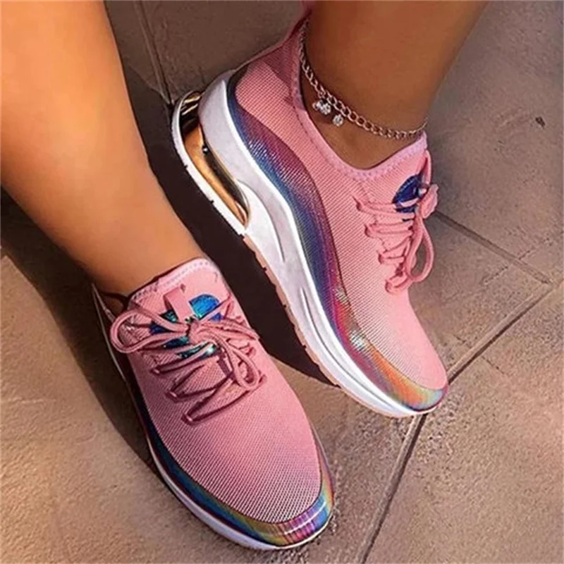 Women Lace Up Sneaker 2023 Woman Casual Mesh Spring Autumn Women's Breathable Ladies Comfortable Female Vulcanize Shoe Plus Size