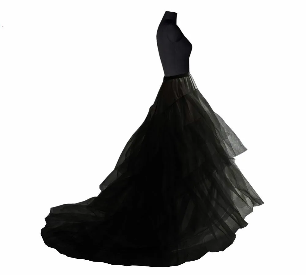 Petticoat Underskirt Crinoline 3 Hoops For Tail Wedding Party Dresses For Saiote De Noiva