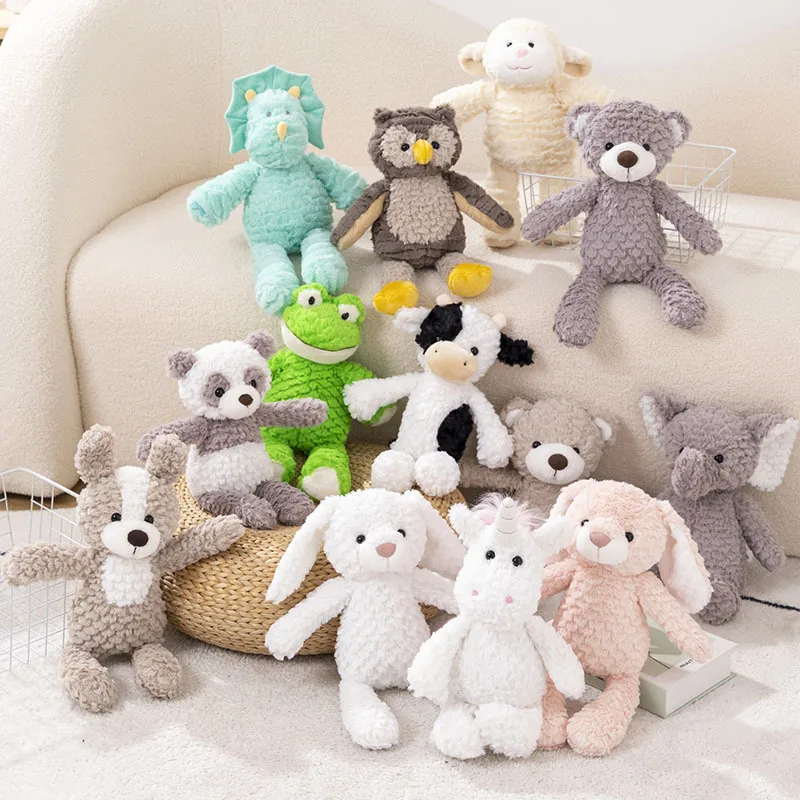 38Cm Super Soft Gambe Lunghe Baby Placare Toy Pink Bunny Grey Teddy Bear Dog Elephant Unicorn Peluche Bambola Giocattolo Per Bambini