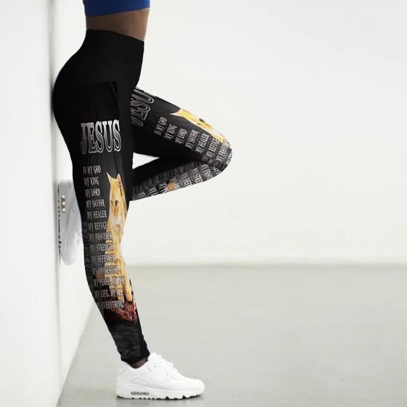 Leggings Women High Waist 3D Tiger Flame Leaf Printed Sport Legings Yoga Pants Gym Clothing Workout Leggins Ladies Leginsy 22