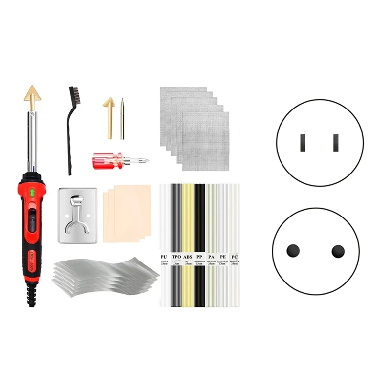 

100 Вт пластиковый сварочный комплект, Электрический паяльник, бытовые сварочные инструменты, автомобильный бампер, инструменты для обслуживания