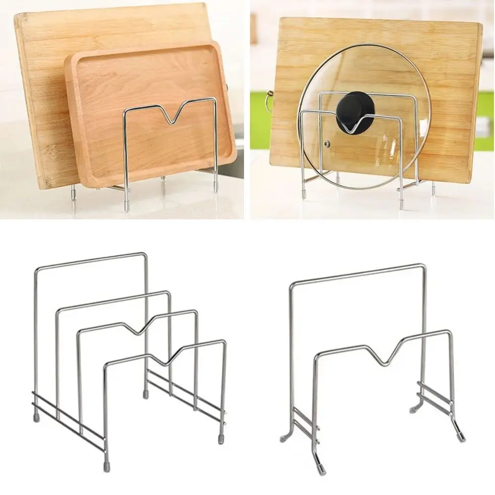 Portable Stainless Steel Cutting Board Holder Multi-layer Space Saving Chopping Board Organizer Rustproof Kitchen Storage Rack