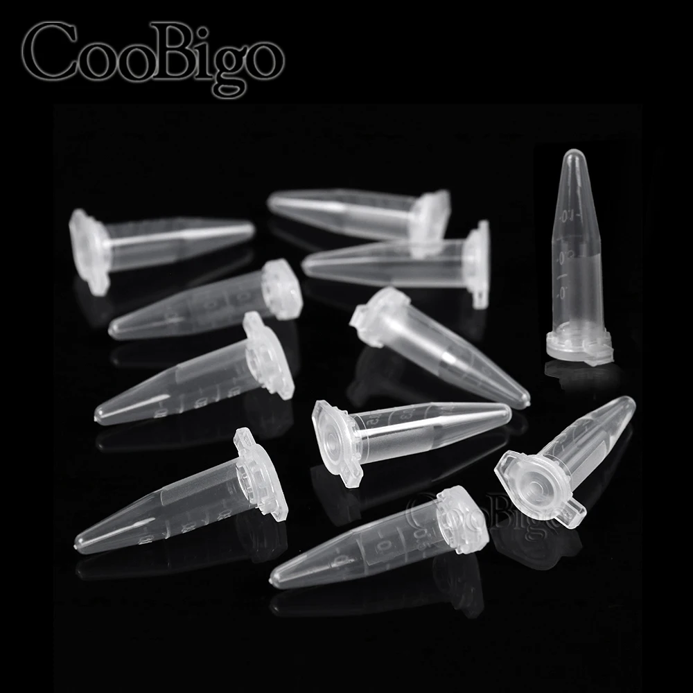 0.2-10ML Garden Seed Storage Centrifuge Tube Plastic Bottles Container Cap Science Laboratory Test Accessories Clear 50pcs plastic storage bottle,plastic storage tubes