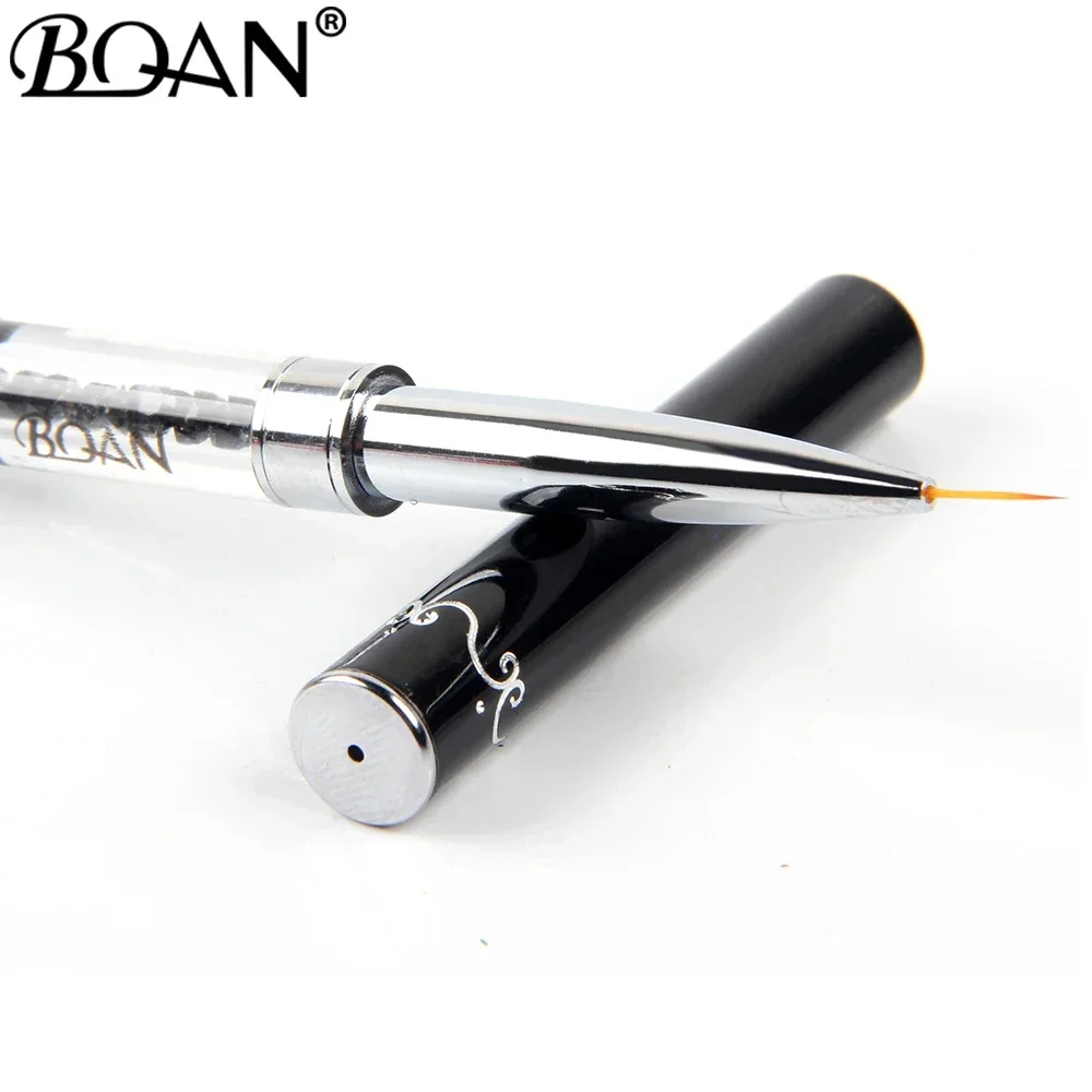 Nail Brushes BQAN Double Head Crystal Handle 9mm&11mm Drawing Brush Liner Brush Painting Pen Gel Polish Crystal Nail Art Manicure Tools