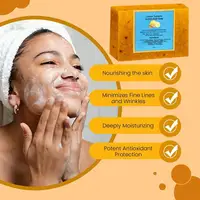 Savon au citron au curcuma/coussin nettoyant/crème pour le visage/sérum série curcuma produit de soin éclaircit le teint pour tous les types de peau nourrir 2