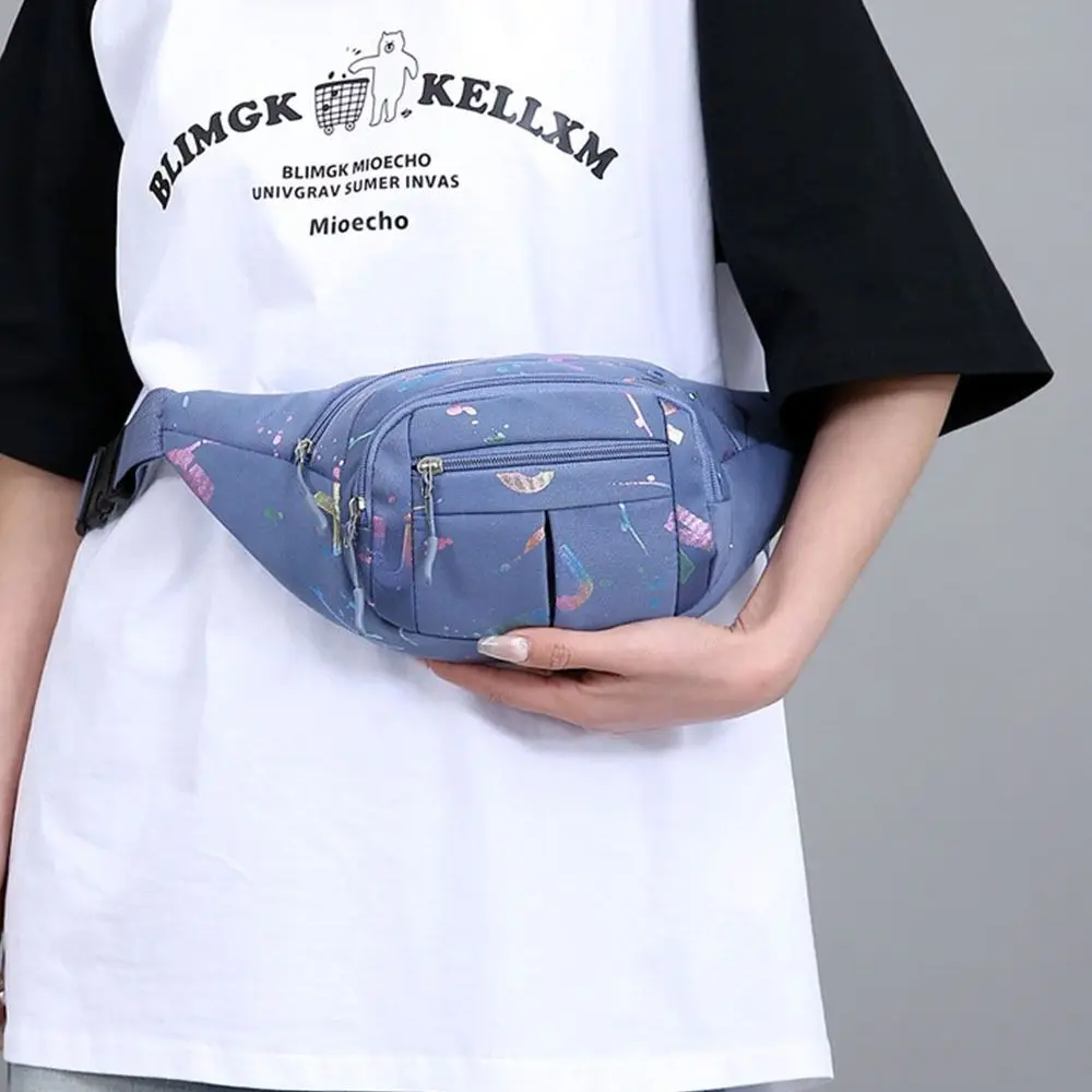 Mehrere Fächer Frauen Sport Hüft taschen multifunktion ale Lauf Brusttaschen Frauen wasserdichte Cross body Hot Stamp ing Buchstaben – Detail 11