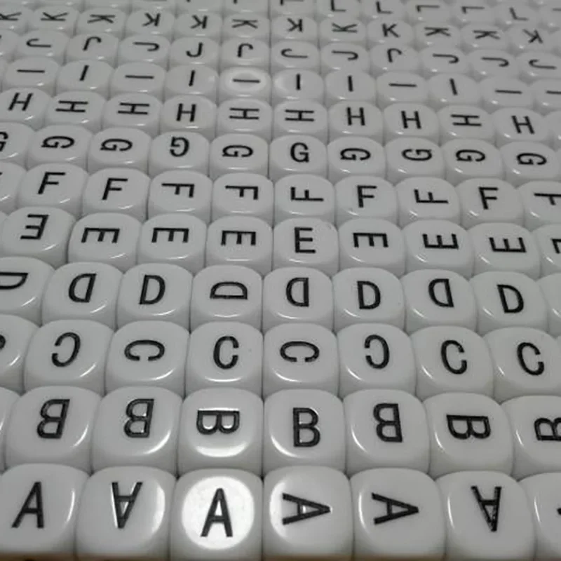 26 PCS/Set Alphabet Acrylic Dice Puzzle Games Uppercase Letter Dice/Lower Case letters
