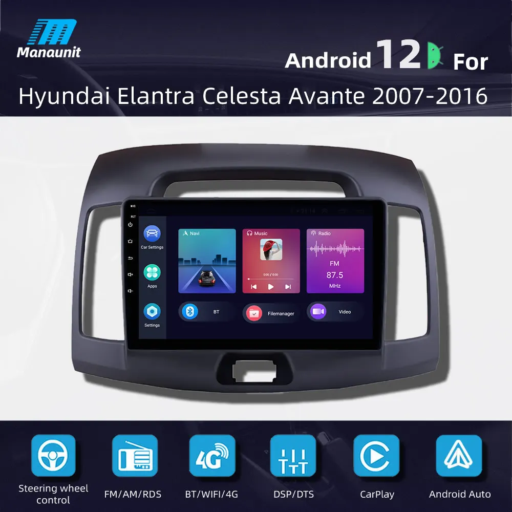 

9" Car Radio For Hyundai Elantra Celesta Avante 2007-2016 Multimedia Video Player Navigaion GPS 2Din 4G DVD Stereo Head Unit
