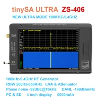 Latest Original TinySA ULTRA Plus ZS-406 Handheld Tiny Spectrum Analyzer TinySA 3.95 inch Touch Screen Build in Battery 1