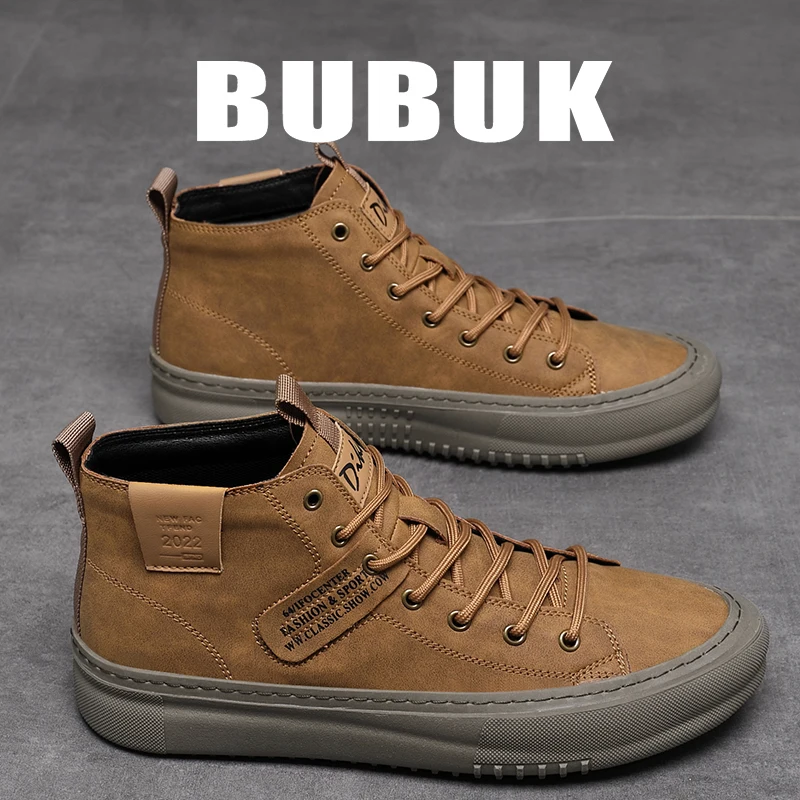Bubuk Herren Neue Business-Casual-Schuhe Dicksohlige Schuhe Leichte Halbhohe Einfarbige Trendige Bequeme Uniform-Formelle Herrenschuhe – Detail 6