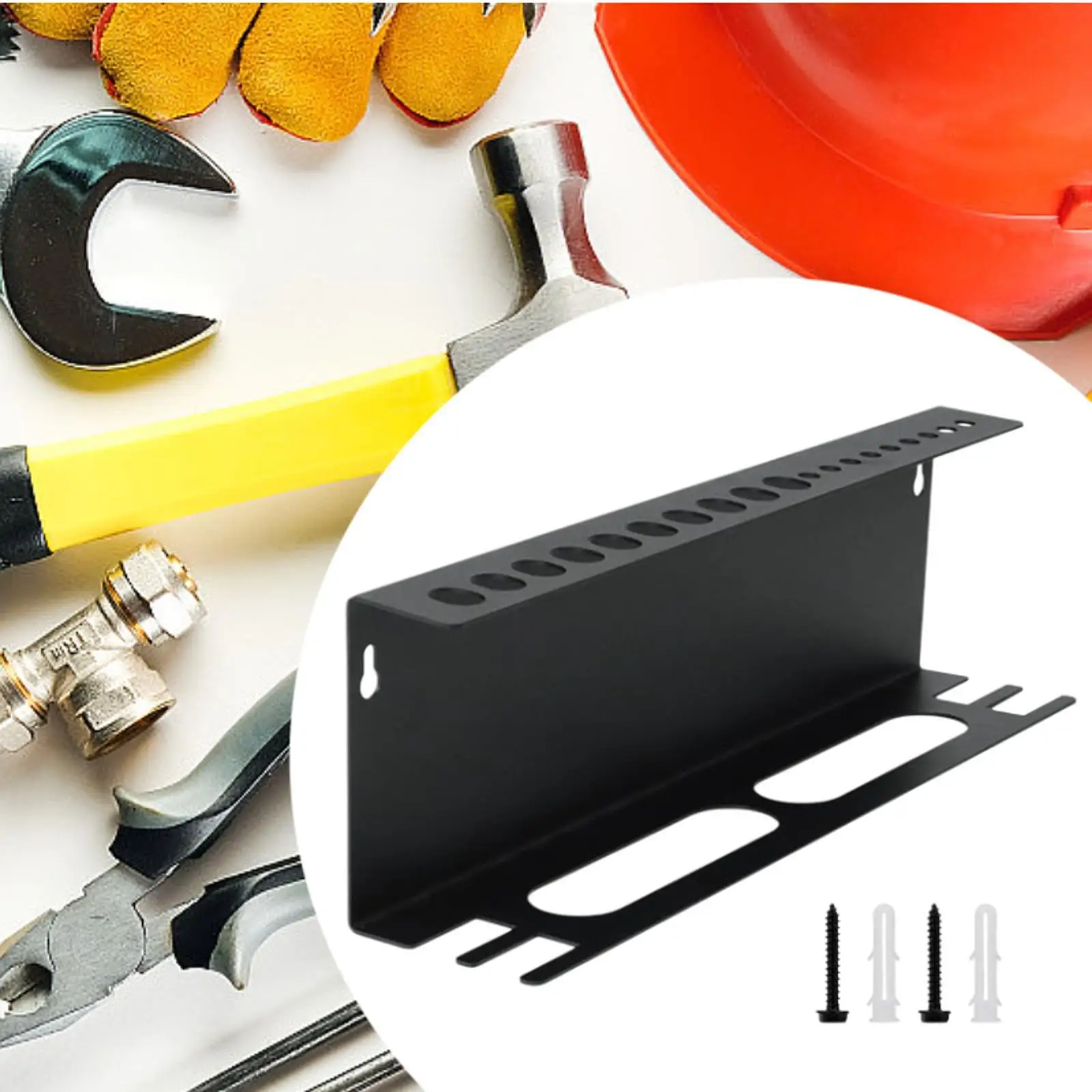 4 in 1 Screwdriver Organizer Metal Hammer Handle and Pliers Organizer Wrench Holder Wall Mounted Workshop Hand Tool Storage