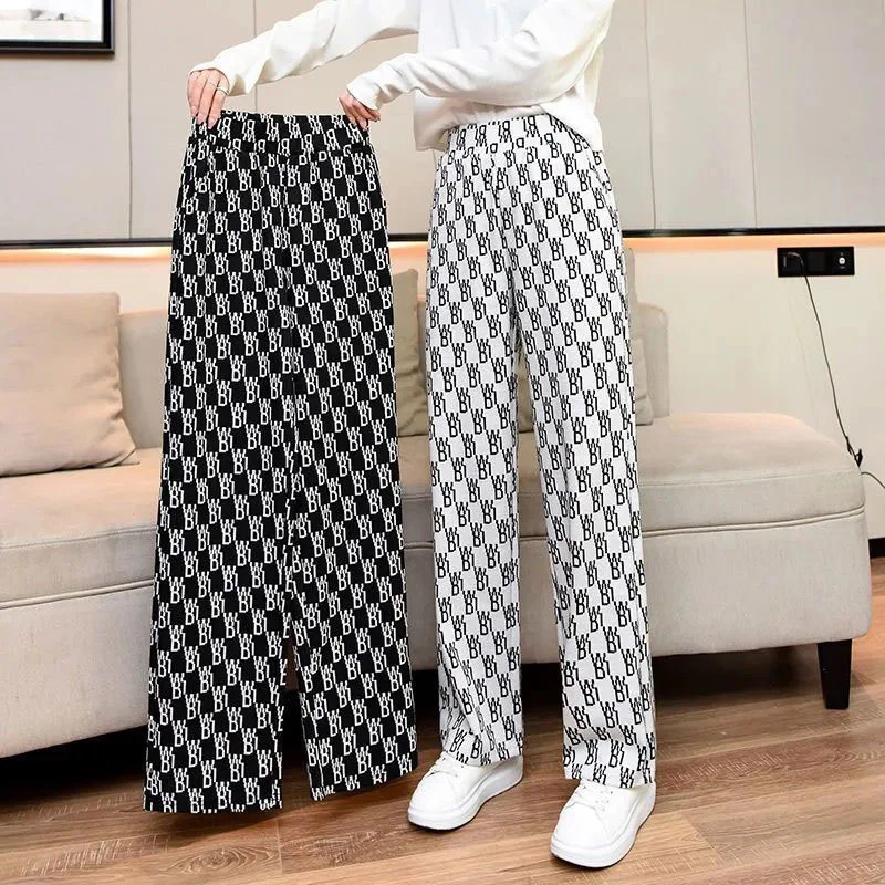 

New women pants y2k clothes pantalones de mujer women clothing ropa mujer korean fashion letter Versatile Wide leg Spring autumn