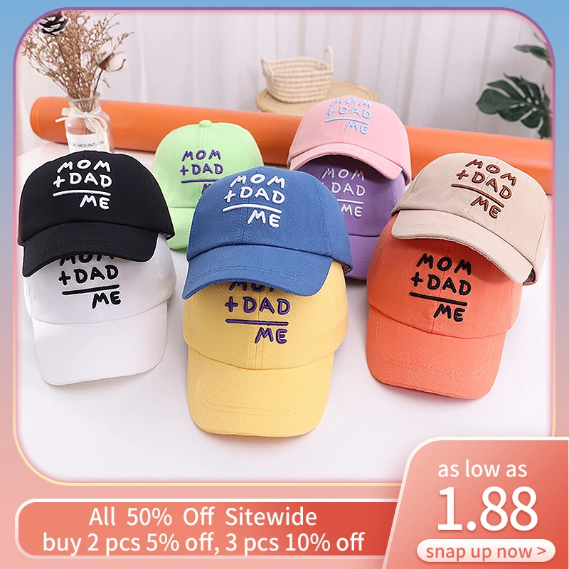 Baseball cap Letter Baby Adjustable Kids Duck Tongue Cap Cotton Children Sun Visors Toddler Bonnet Boy Girl