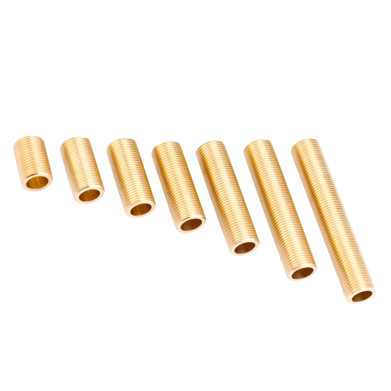 Pipe Fitting 1/8" 1/4" 3/8" 1/2" 3/4" 1" BSP Male Thread Brass Full Thread Long Nipple Pipe Fitting Connector Adapter hose pipe fitting pipe fitting water pipe fitting
