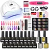 Nail Gel Polish Set Professional Acrylic Kit Nail Gel Kit With UV Nail Lamp For Nail Art Semi Permanent Varnish Gel Tools Kit 1