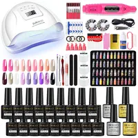 Nail Gel Polish Set Professional Acrylic Kit Nail Gel Kit With UV Nail Lamp For Nail Art Semi Permanent Varnish Gel Tools Kit 1