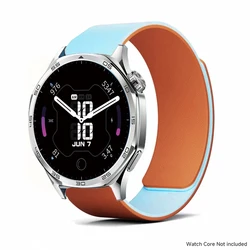 Two - Tone Magnetic Loop Silicone Strap Bracelet, 20/22mm - Garmin vivocative3 (Blue Orange)