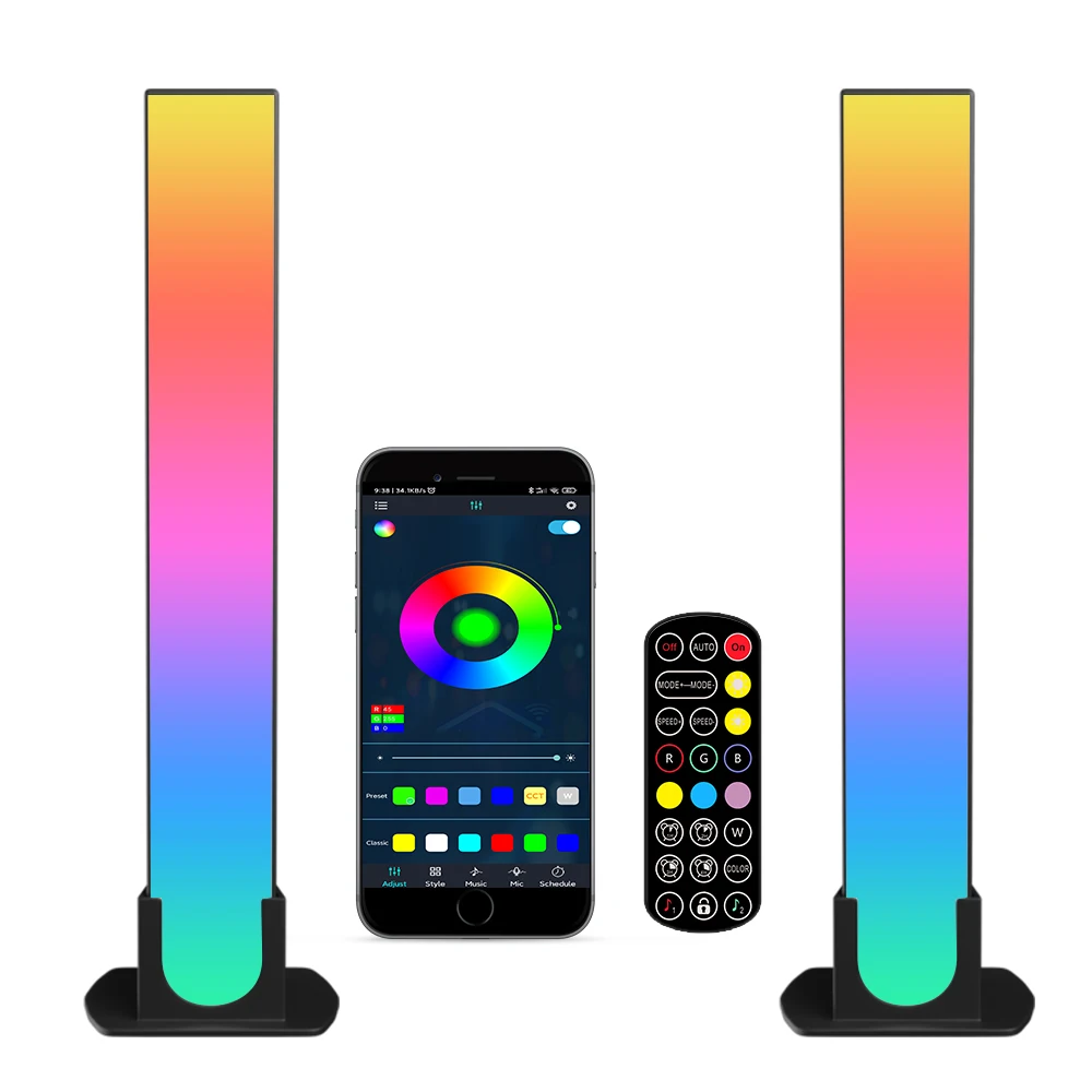 Светодиодная напольная лампа RGB для рабочего стола цветная музыкальная Ночная