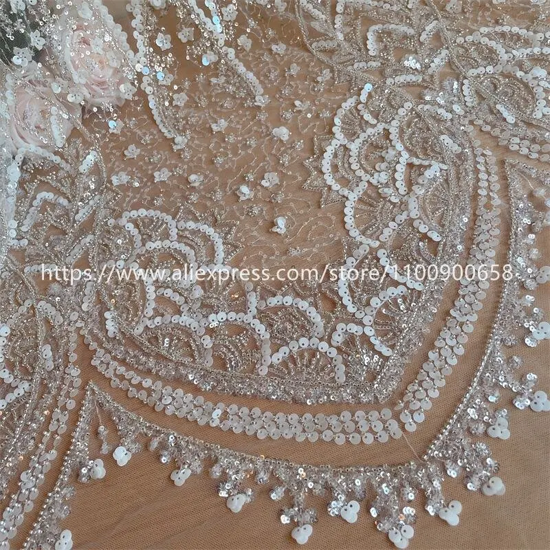 WHITE FABRIC WITH CRYSTAL HAIRBAND 417311