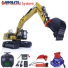 Kabolite 1/18 Hydraulic RC Excavator K961 100S RTR Remote Control Digger Sounds Electrical Claw Breaking Hammers Car Vehicle Toy 1