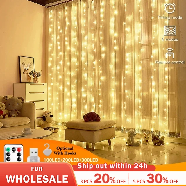 Rainbow Remote Flash LED String Curtain Garland Fairy Icicle Lights for  Christmas Party Wedding Home Garden Bedroom Decoration - AliExpress