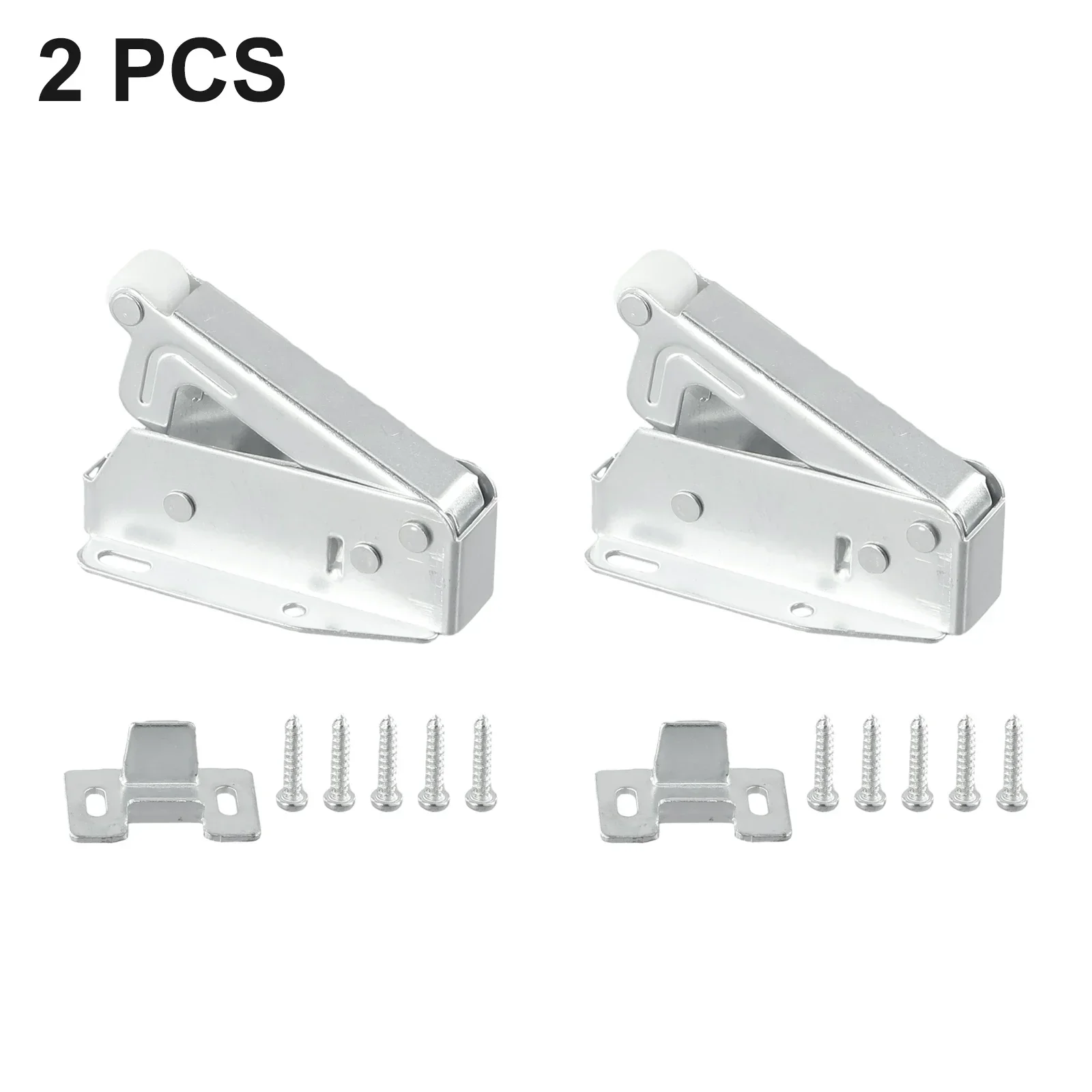 Loft Touch Catch Latch Cupboard Door Hatch Attic Push To Open AutoLatch Furniture Cupboard Cabinet Door Adjustable Close 2pc