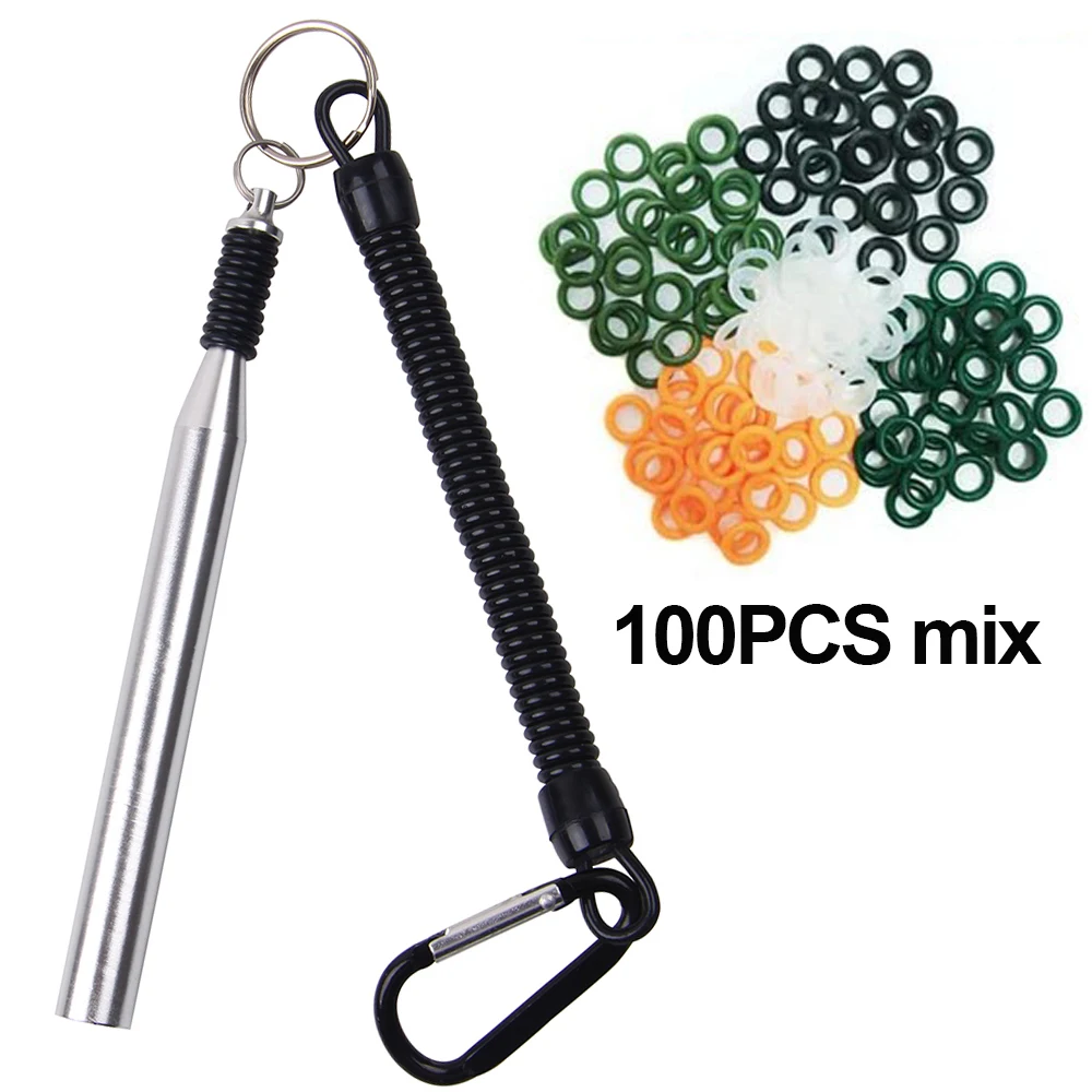 Per Wacky Worm Rig Tool Con 100 Pezzi O-ring In Silicone Per Esche - Foto 8