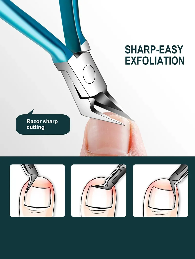 Description Picture 5 of itemNail Cutter Cuticle Nippers Profesional Ingrown Toenail Scissors Nail Clipper Pedicure Tool Dead Skin Removal Stainless Steel