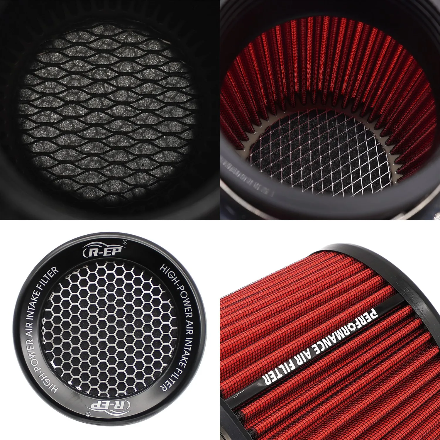 Auto High Flow Luftfilter 3 3,5 4 zoll Cold Air Intake Universal Filter  für Sport Racing Auto Motor lufteinlass 76MM 89MM 101MM