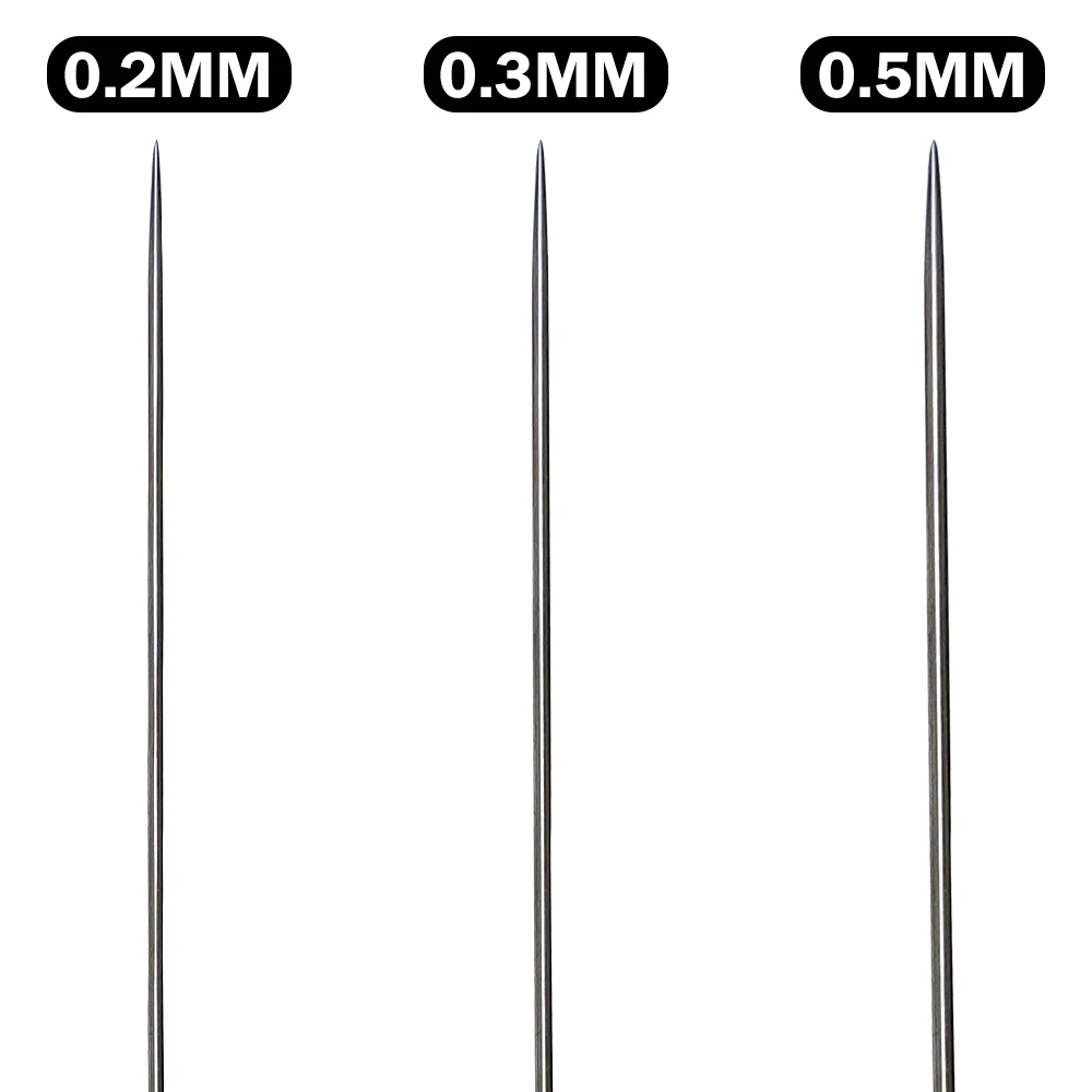 OPHIR Airbrush Nozzle Needle Nozze Cap 0.2mm 0.3mm 0.5mm Airbrush Accessories Set for Replacement AC081+082+083