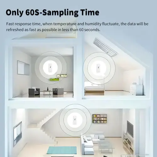 Support Tuya Zigbee Temperature Humidity Sensor Smart Home Device Compatible with Google Home Alexa for Environmental Monitoring - Image 2