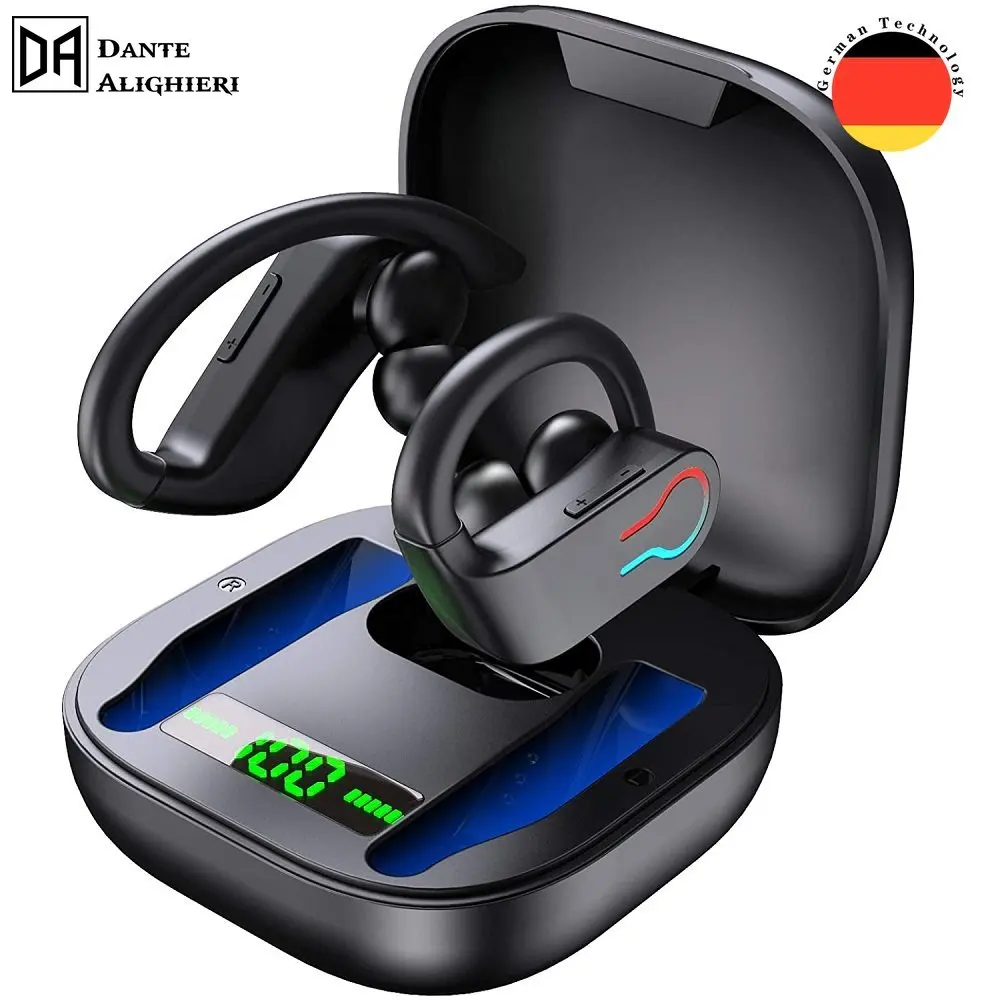 DANTE Wireless Earbuds German Technology 40Hours Earhook 6D Stereo HiFi