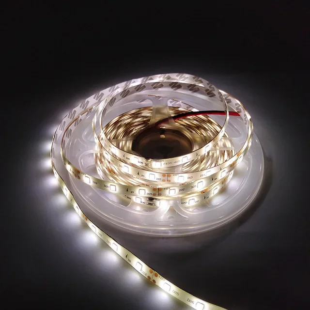 thumbnail image 1 of Tira de luces LED de 5 m, 300 ledes SMD2835, 12 V, color blanco cálido, rojo, verde, azul, RGB, resistente al agua, flexible, para decoración de habitaciones, 1 of 5