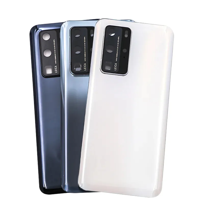 For Huawei P40 P40Pro Battery Back Cover 3D Glass Panel Rear Door For Huawei P40 Pro Housing Case + Camera Frame Lens Replace