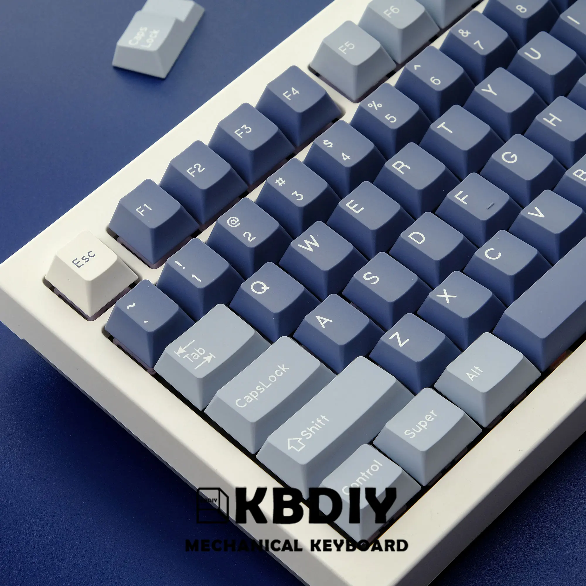 Kbdiy 177 Teclas Conjunto Gmk Pesca Pbt Chave Caps Cereja Azul Perfil para Interruptor mx Teclado Mecânico Personalizado Keycap Iso Duplo Tiro