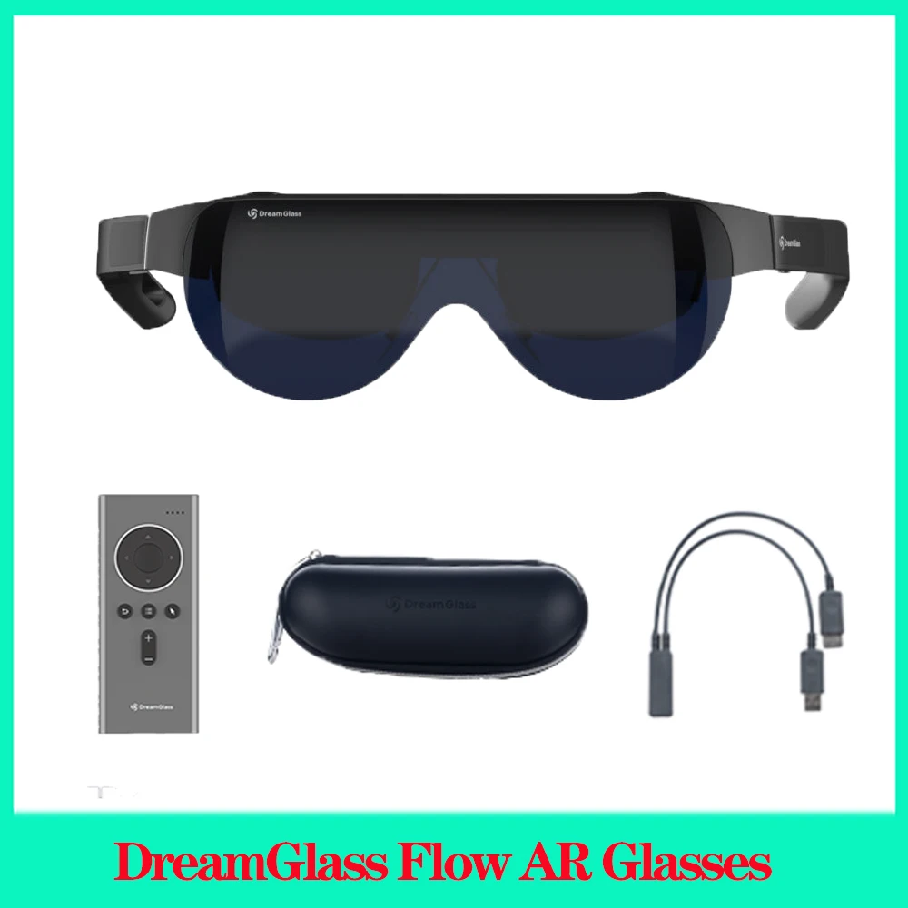 Óculos de Realidade Virtual Dreamglass Flow para Gaming Video Projetor Portátil de Tela 4k a 120 Polegadas