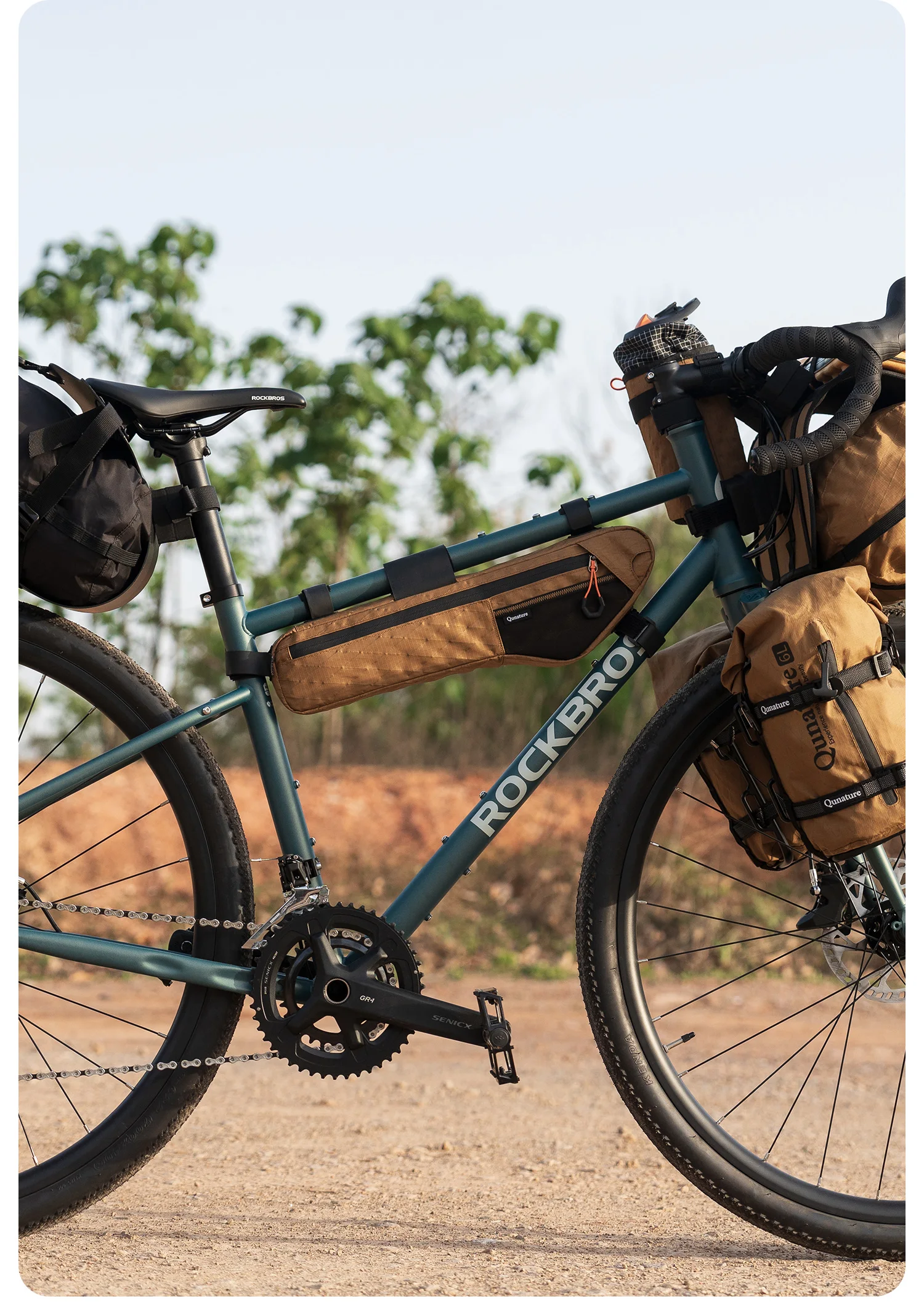 borsa da bici con scomparto zip sicuro