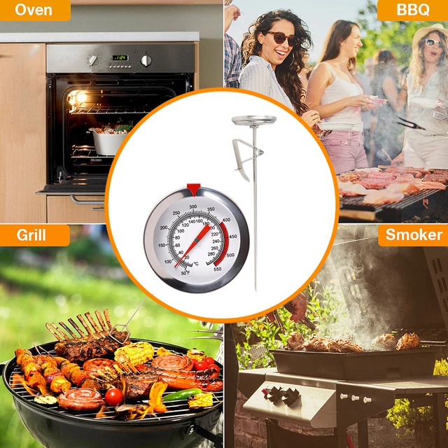 Rozsdamentes Acél Sütő Főzőlap Hőmérő Konyhai Étel Hús Bbq Hőmérsékletmérő - Image 2