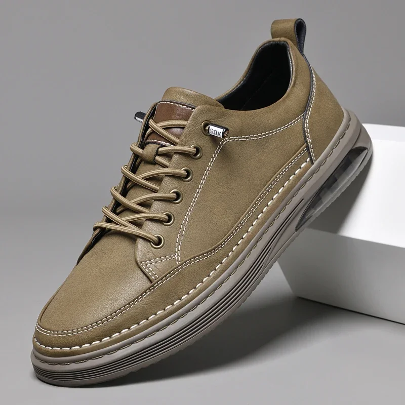 

High End Brand Minimalist Beige Men's Genuine Leather Shoes British Style Oxford Shoes Men's Business Casual Shoes Free Delivery