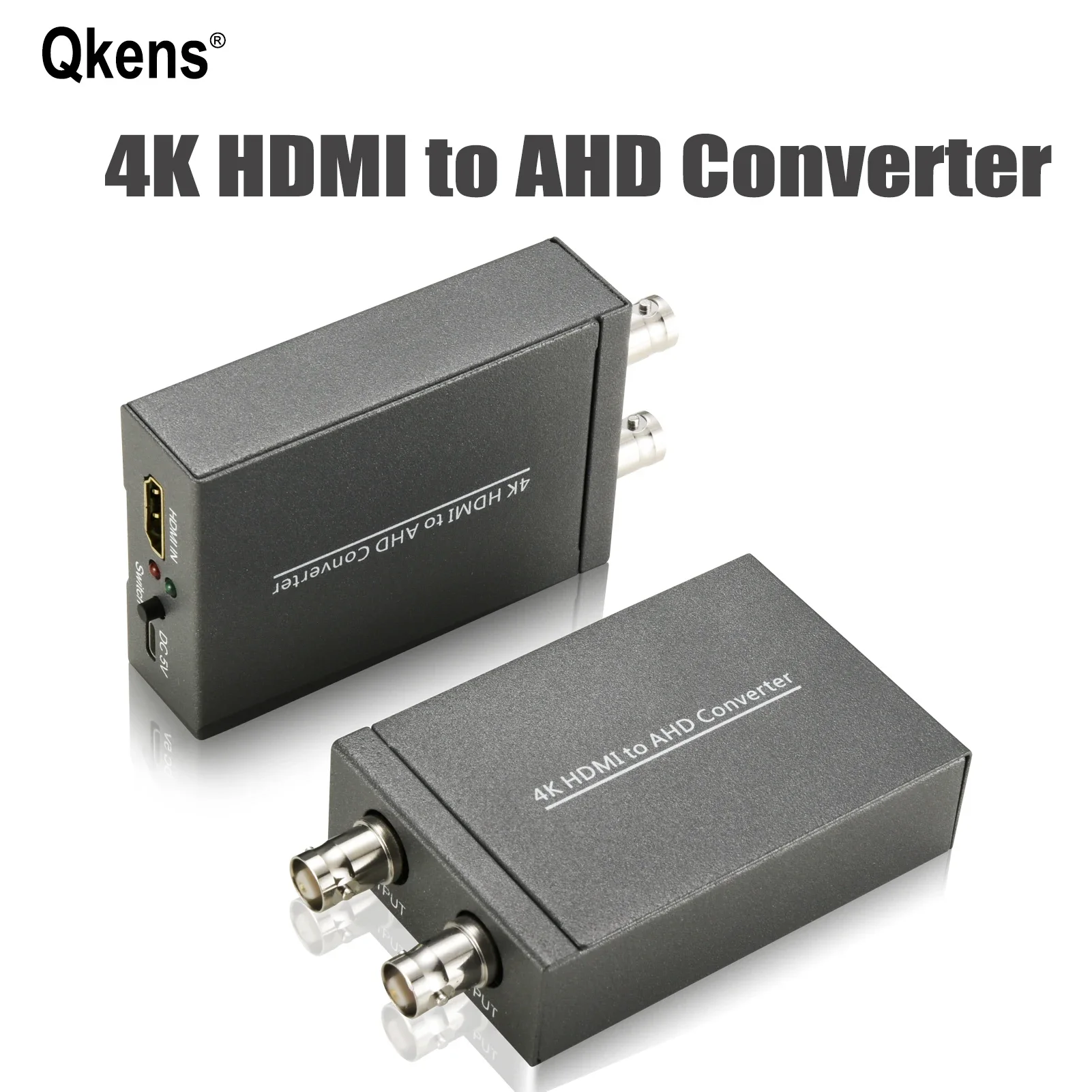 

Преобразователь 4K HDMI в AHD, видеоадаптер с двойным дисплеем BNC, Full HD 4K 60 Гц 1080p до 1080p 720p для AHD монитора, DVR, проектора ТВ