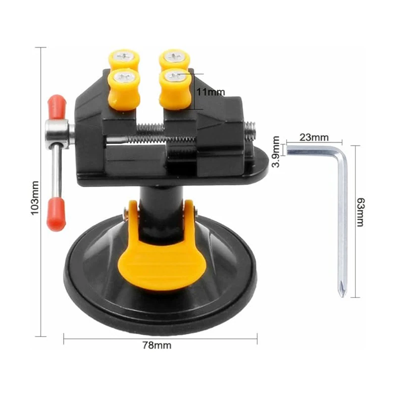 Rotatable Adjustable Jewelry Vise Stand - Mini Drill Press and Engraving Clamp