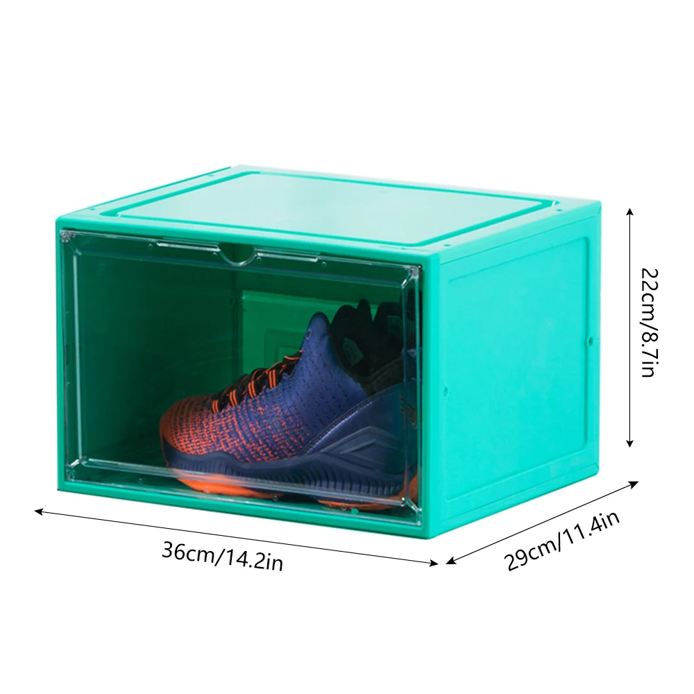 Boîtes De Rangement De Chaussures En Plastique Transparent, 1 Pièce,  Vitrine Aj Pour Chaussures De Football Montantes, Armoire À Chaussures  Empilable - Boîtes De Rangement Et Bacs - AliExpress