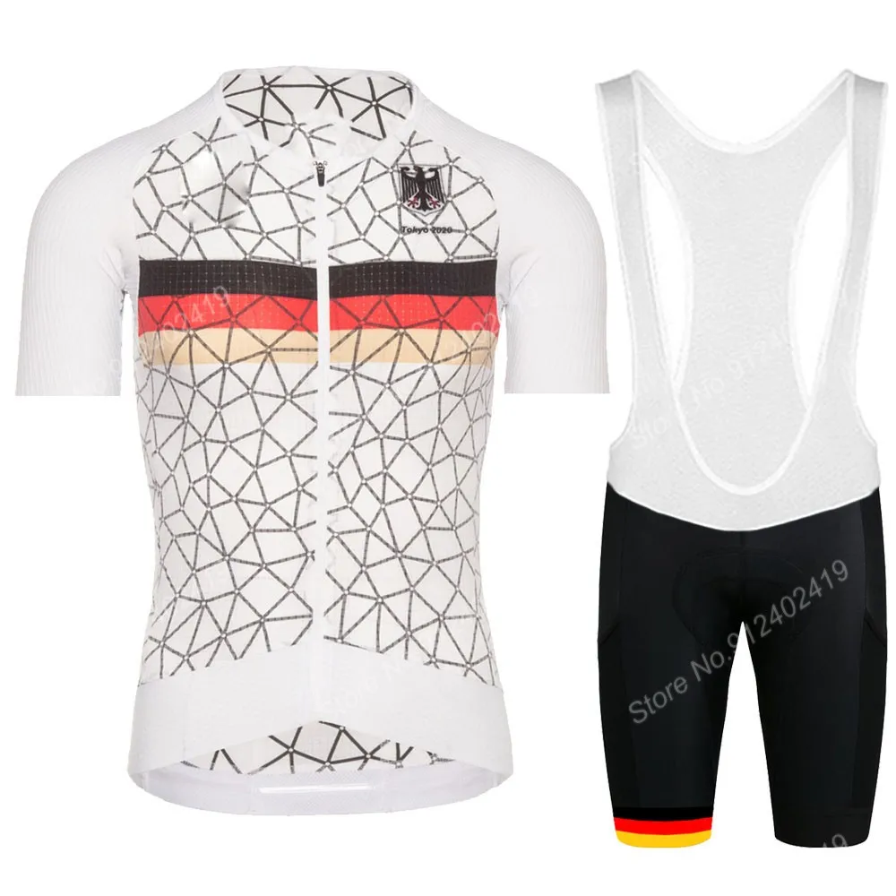Suit Deutschland Cycling Jersey Set 2023 Squadra Nazionale Tedesca Abbigliamento Da Ciclismo Road Race Bike Camicie Suit Mtb Maillot Culotte
