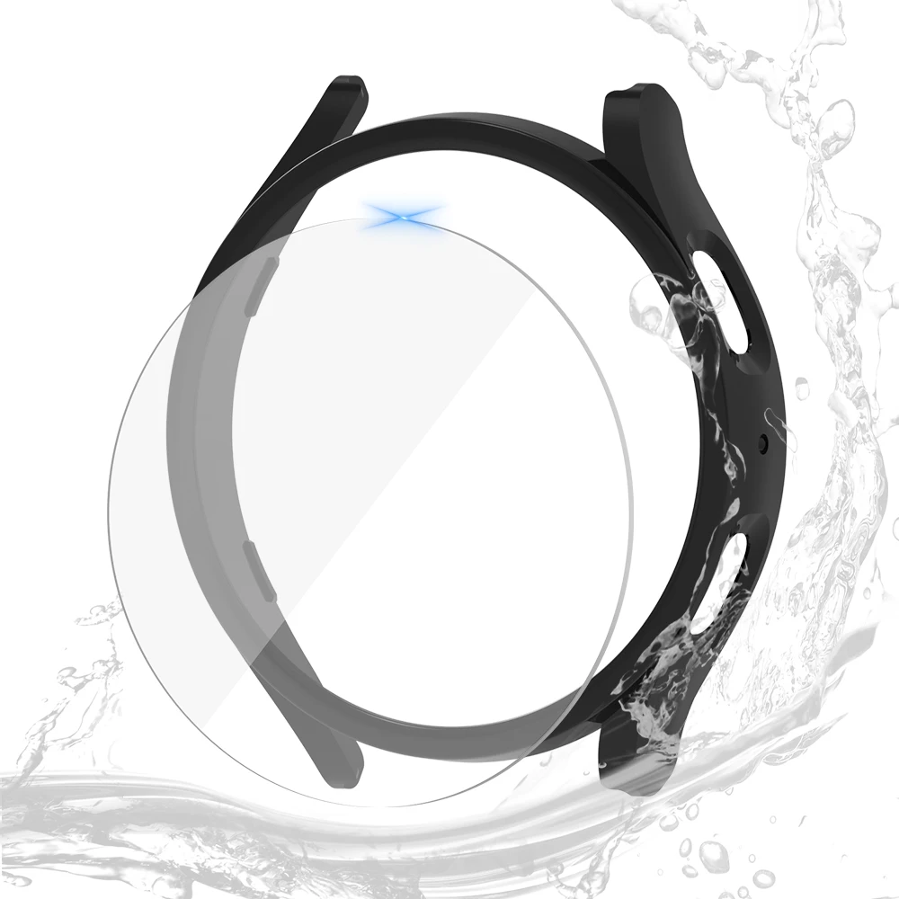 Waterproof Screen Protector and Durable PC Case with Tempered Glass Cover