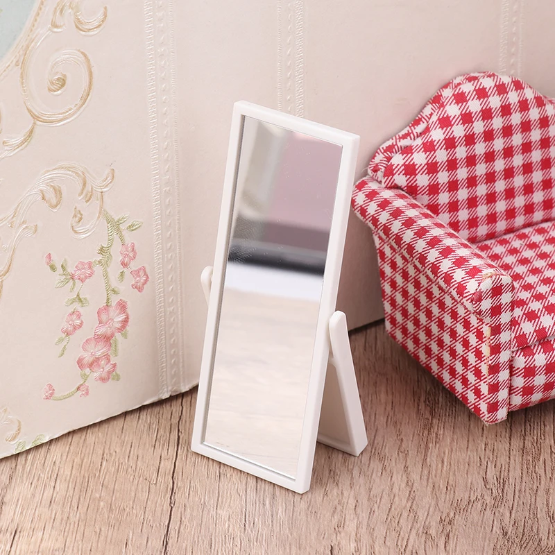 1:12 Dollhouse Miniature Simulation Full Length Mirror Model Furniture Accessories For Dolls House Decoration Kids Toys 4